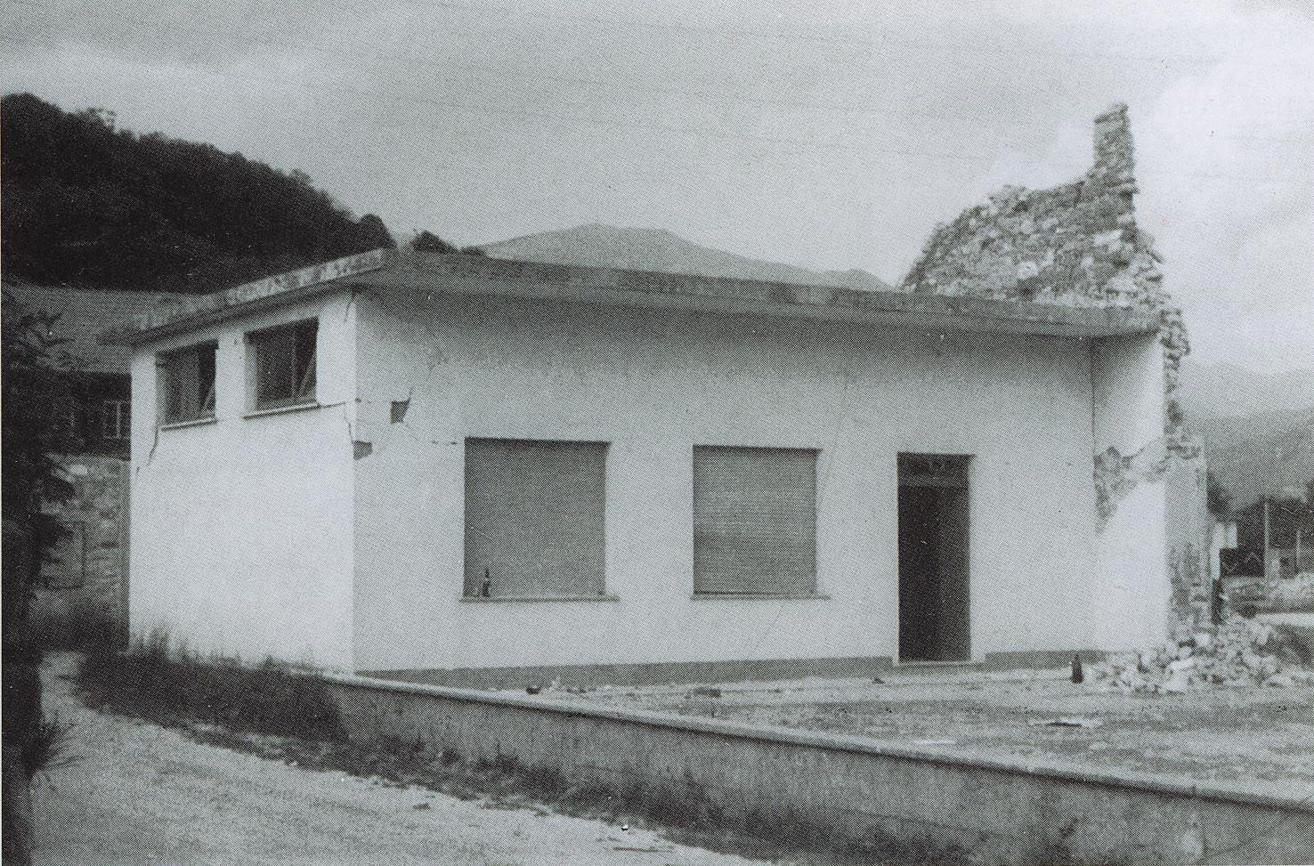 La sede della Filarmonica dopo il sisma del 1976