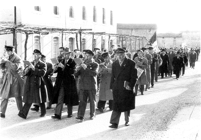 Gennaio 1959 Madonna di Buja. Festa dell'emigrante. (Arch. Parrocchiale Madonna di Buja)